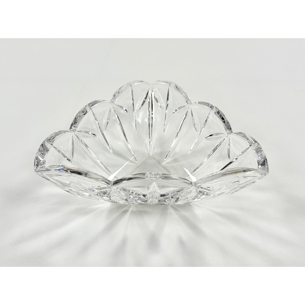 Mikasa Palais Delta Bowl 6" Crystal Triangle Trinket Candy‎ Dish Vintage Glass
